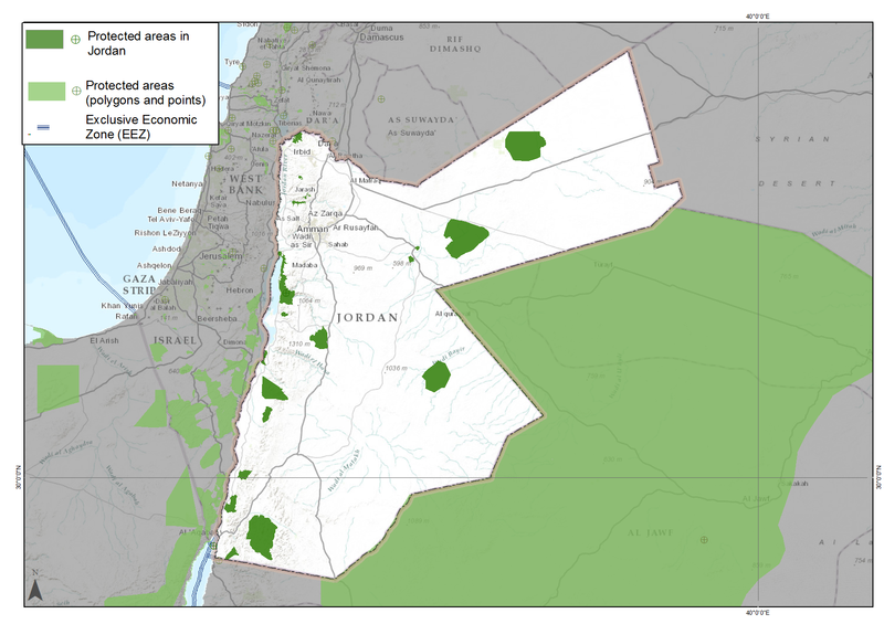 what is the area of jordan