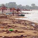 Anthropogenic Impacts Dirty Polluted Beach In Rain Oliver Sved